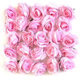 Pack of 100 Artificial Light Pink Rose Flower Heads