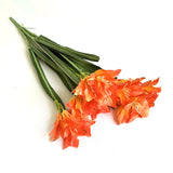 Artificial Large Amaryllis Orange Flower Bush