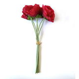 Artificial Red Poppy Flower Bundle 28cm