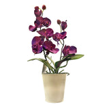 Artificial Orchid Flower in Metal Pot 40cm