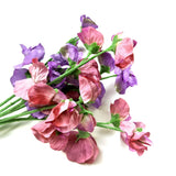 Artificial Sweet Pea Flower Bundle 43cm - Lilac and Pink