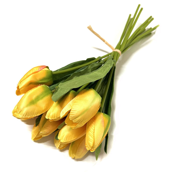 Artificial Tulip Flower Bundle - Yellow