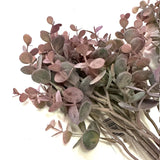 Artificial Eucalyptus Bundle Green and Purple - 36cm