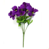 Artificial Pansy Bush 34cm - Purple