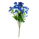 Artificial Pansy Bush 34cm - Blue