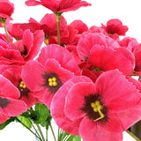 Artificial Pansy Bush 34cm - Hot Pink