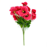 Artificial Pansy Bush 34cm - Hot Pink