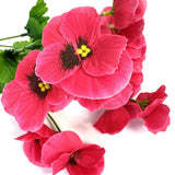 Artificial Pansy Bush 34cm - Hot Pink