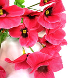 Artificial Pansy Bush 34cm - Hot Pink