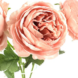 Artificial Peony Peach Pink Flower Stem 38cm