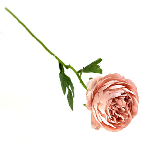 Artificial Peony Peach Pink Flower Stem 38cm