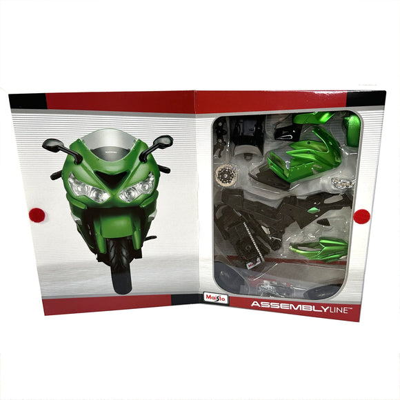 1:12 Diecast Kawasaki Ninja Zx-14R Motorcycle - Self Assembly Kit