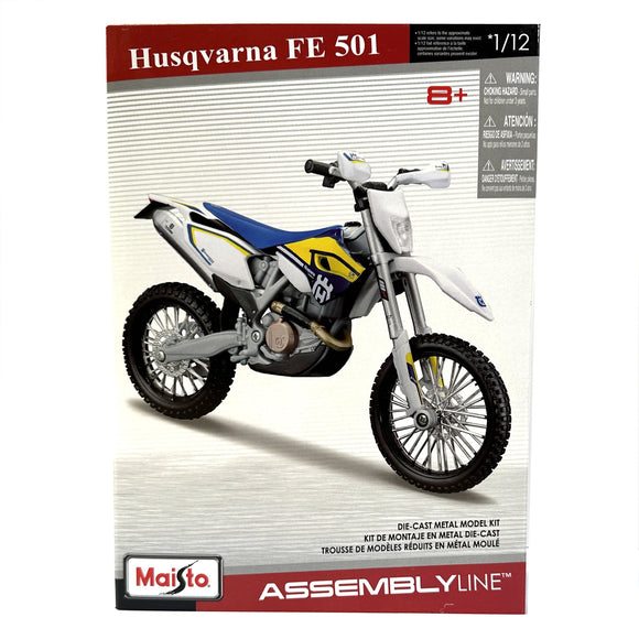 1:12 Diecast Husqvarna FE501 Motorcycle - Self Assembly Kit