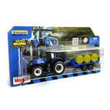 Diecast New Holland Tractor With Trailer