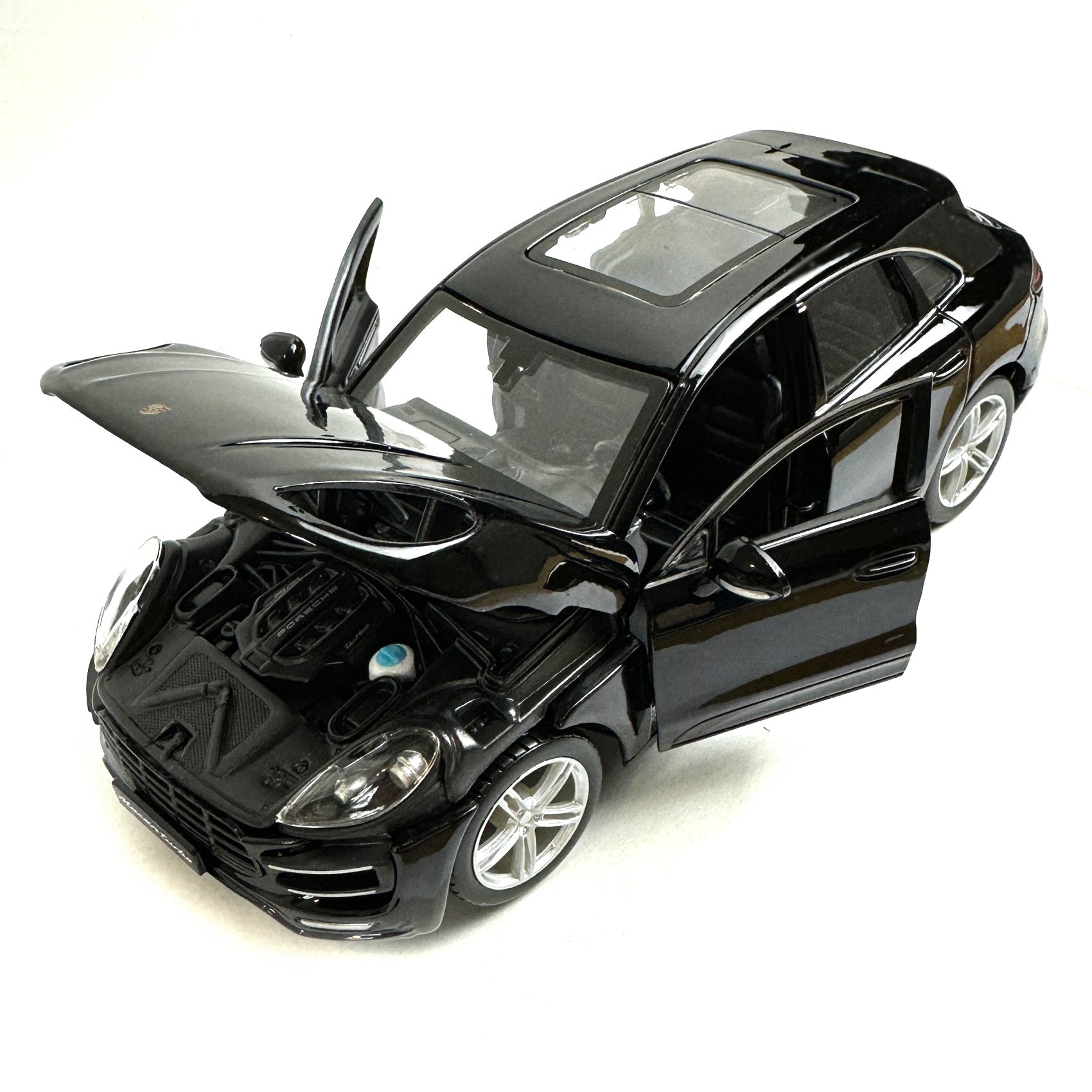 1 24 Diecast Porsche Macan Black Die Cast Models Blue Frog Toys