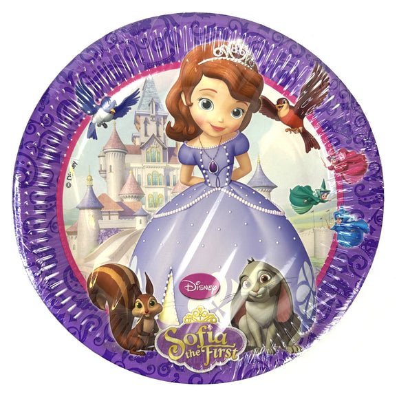 Pack of 8 Sofia the First Paper Party Plates