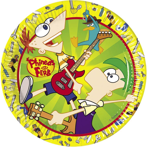 Pack of 10 Phineas and Ferb Party Plates