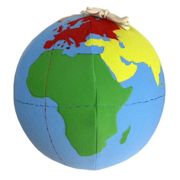 Inflatable World Globe with Fabric Cover & 20 Attachable Motifs