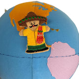 Inflatable World Globe with Fabric Cover & 20 Attachable Motifs