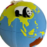 Inflatable World Globe with Fabric Cover & 20 Attachable Motifs