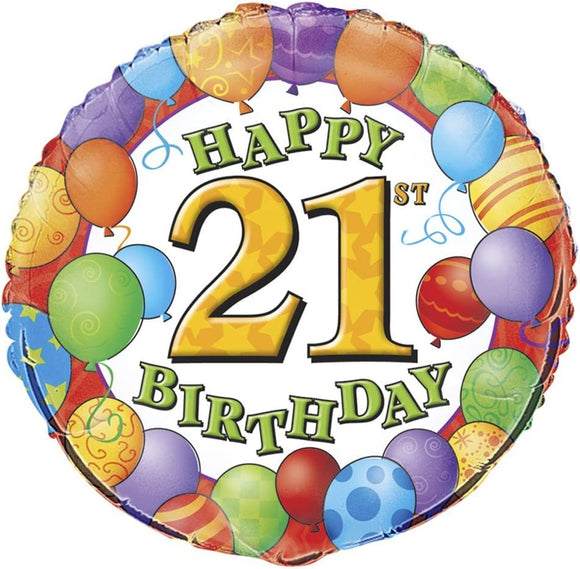 Happy 21st Birthday Foil Balloon
