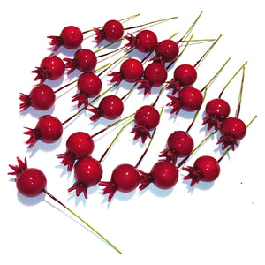 Artificial Red Berry Picks Christmas Decorations