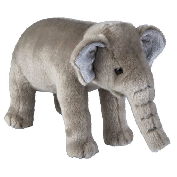This incredibly soft Elephant cuddly plush toy measures 28 cm and is suitable for all ages.  CE tested and certified and made from high quality materials delivering you a superb product that will be cherished for years.  The super soft filling is made from recycled PET.
