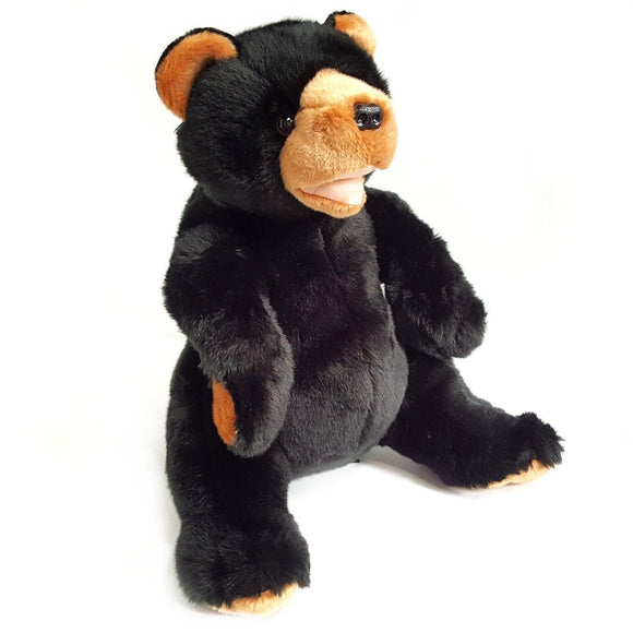 38cm Sitting Black Bear Soft Cuddly Toy Teddy Bear