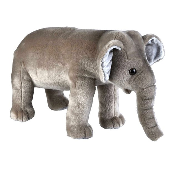 This large Elephant cuddly plush toy measures 50 cm and is suitable for all ages.  CE tested and certified and made from high quality materials delivering you a superb product that will be cherished for years.  The super soft huggable filling in this toy is made from recycled PET.