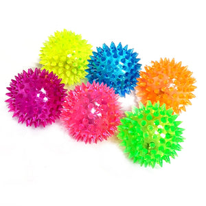 Flashing Spiky Bouncy Ball Sensory Toy Party Bag Filler Favor