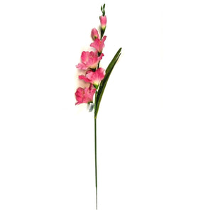 Artificial Gladiolus Flower Stem 58cm Pink