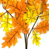 Artificial Oak Leaf Spray 68cm - Yellow and Orange Leaves