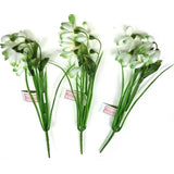 Artificial Snowdrops Plants with White Spring Faux Flowers