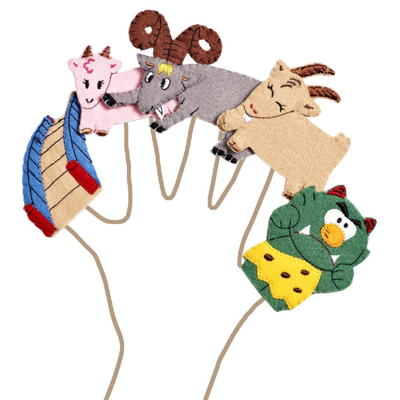 The Three Billy Goats Gruff Story Time Finger Puppet Set