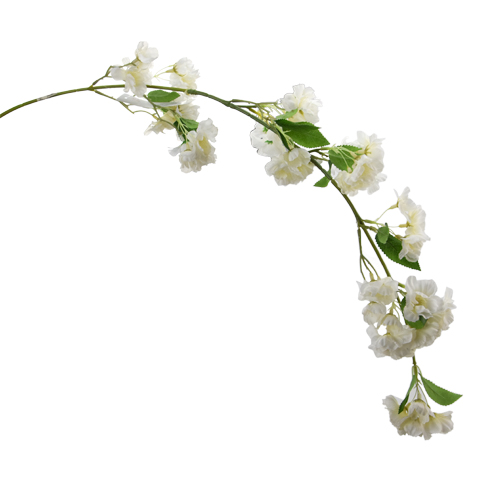 Artificial Cherry Blossom Branch with White Flowers