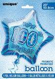 Blue Glitz Happy 100th Birthday Foil Balloon
