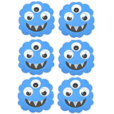6 Blue Monster Foam Halloween Masks ideal for schools, parties, groups and theaters 