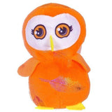 Bright Orange Owl cuddly Plush Toy Party bag Filler Favor Gift
