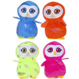 13cm Brightly Colourd Owl Cuddly Plush Soft Toy Party Bag Filler Favor Gift