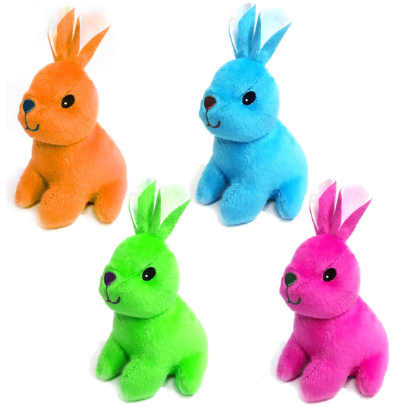 13cm Brightly Coloured Rabbit Cuddly Plush Toys