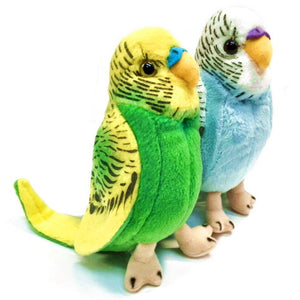 13cm Budgie Budgerigar Cuddly Soft Toy Choose from Blue or Green
