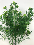 Artificial Caltha Bush with Green Flowers 35cm