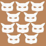 96 owl plain card colour your own masks