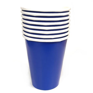 Pack of 8 Blue Paper Cups - Party Tableware and Blue Party Supplies