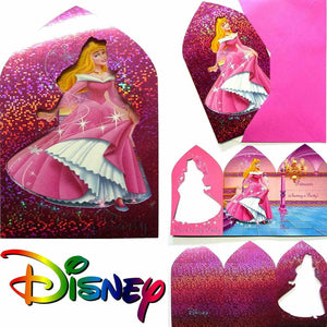 24 Disney Magic Princess Invitation cards Set - 48 -piece - Children's Birthday