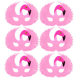 6 Flamingo Children's foam fancy dress masks