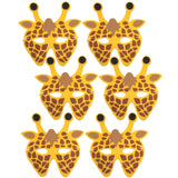 6 Giraffe Children's foam masks ideal for schools, theaters, parties and groups 