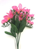 Artificial Freesia Bush with Pink Flowers 35cm