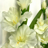 Artificial Gladiolus Flower Stem 58cm Ivory / Cream