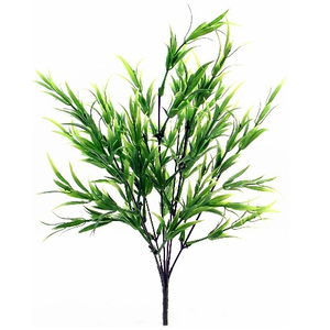 Artificial Grass Bush Green Foliage 38cm with Two Tone Leaves
